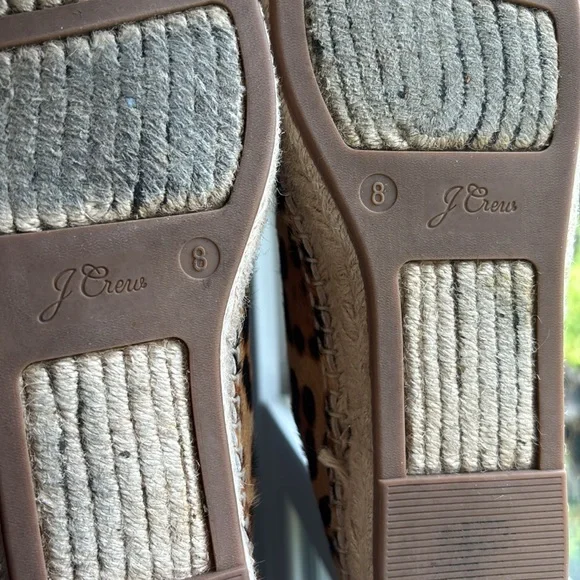 J Crew calf hair lace up espadrille sneakers in Rich Mahogany leopard print - Picture 8 of 16